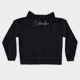 Fighter- Thyroid cancer Gifts Thyroid cancer Awareness Kids Hoodie